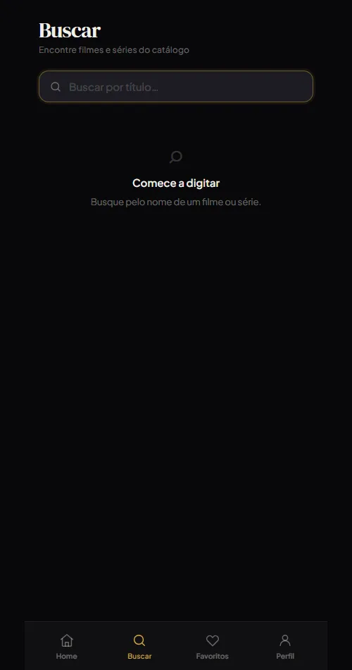 Search with a designed empty state instead of a blank screen
